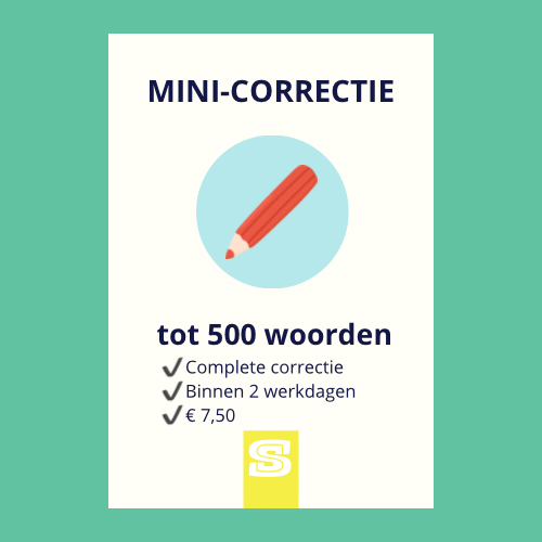 Productafbeelding voor een mini-correctie tot 500 woorden voor € 7,50